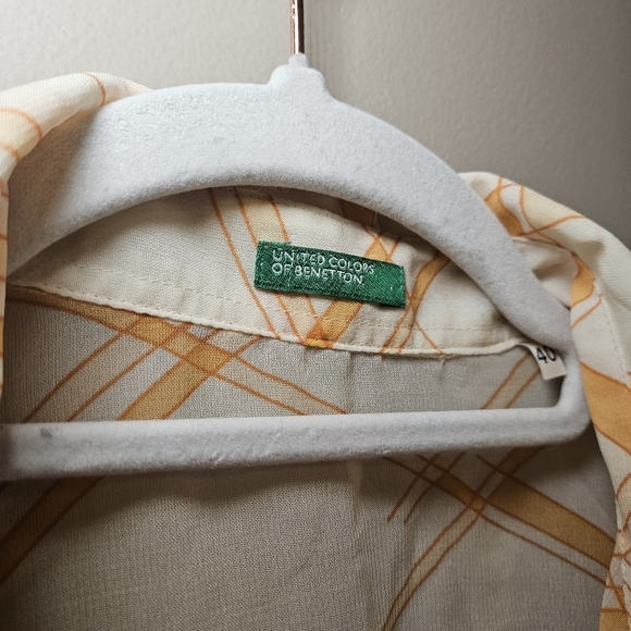 Retro Orange Sheer United Colors Of Benton Button Down - Picture 3 of 8